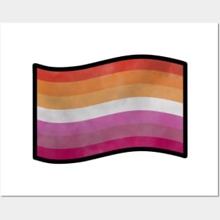 Foggy Lesbian Pride Flag Posters and Art